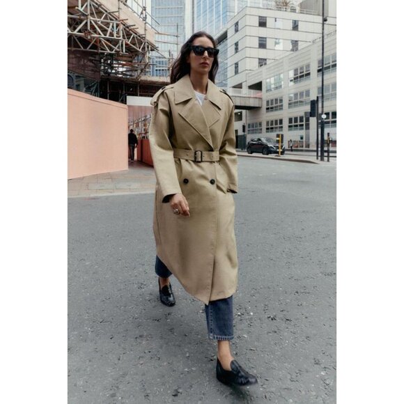 ZARA TRENCH COAT WITH BELT - Picture 5 of 8